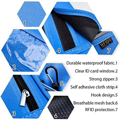 Rfid Blocking Travel Neck Wallet Pouch And Passport Holder，Travel Neck Pouch Passport Holder For Women & Men - Blue #TOP4