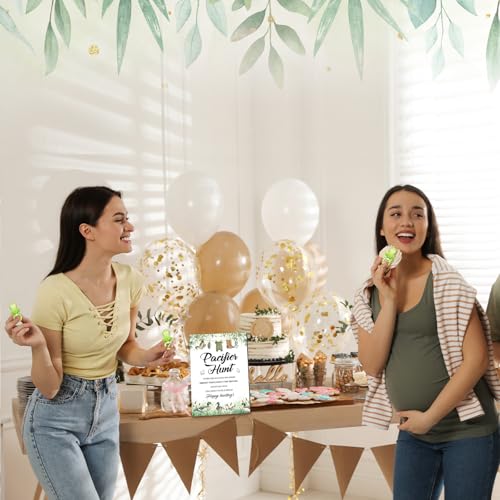 Image of Thyle 51 Pcs Mallard Duck Pacifier Hunt Baby Shower Games Include Hunt Sign and 50 Acrylic Pacifiers for duck hunting Baby Shower Game Decoration Sets Gender Reveal newborn announcement Party Decor
