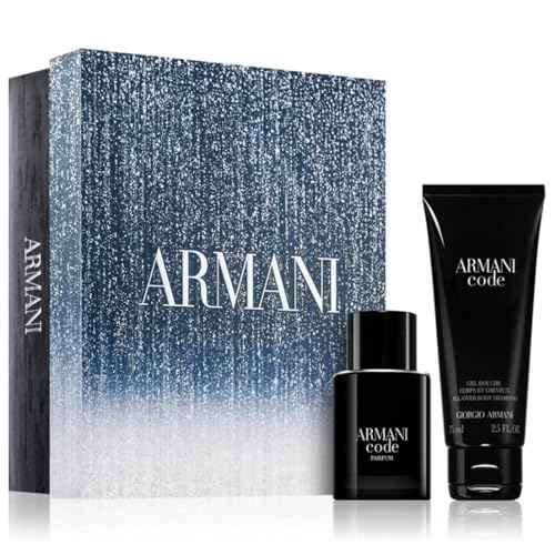 Giorgio Armani Code Uomo Parfum 50 ml – Confezione Regalo con Gel Doccia 75 ml – Profumo Maschile Elegante e Intenso