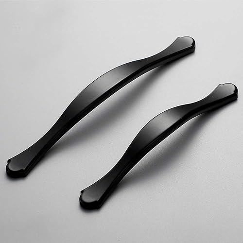 Miniatura 4 de WenRan Tirador de arco de gabinete de pie de concha negro para muebles de cocina puerta dormitorio aparador cajón de baño accesorios para armario