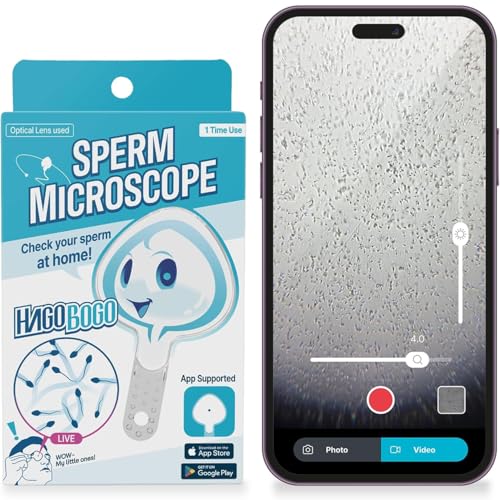 Hagobogo Single-Use Sperm Observation Kit for Men | At-Home Fertility Test | Easy-to-Use Sperm Motility Check | App-Supported | Hygienic & Private | Family Planning (1 Pack)