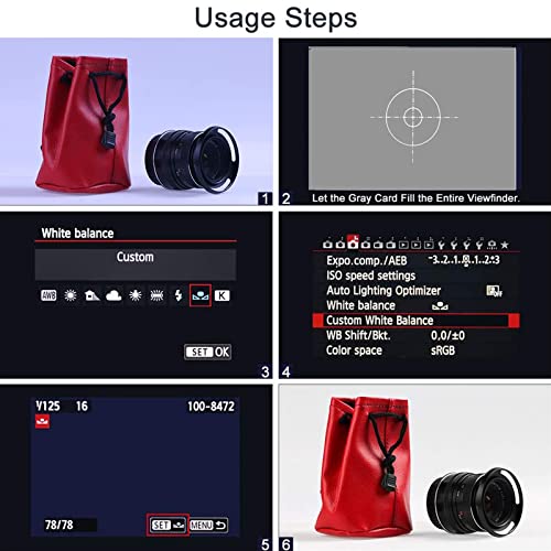 Balance Reference Card Grey White Balance Focus Board 30cm Folding 18% Grey White Balance Reflector Card Two Sides Double Face with Carry Bag Exposure Photography Card for Any Camera Photograph Shoot