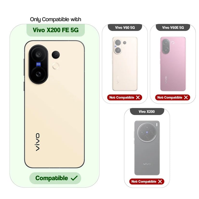 Image of Bintage CASE Mac Safe Design Hard Light Weight Back Case | Soft Border Camera Protect | Dual PU Leather Finish Back Cover Compatible for Vivo X200 FE 5G - White & Blue