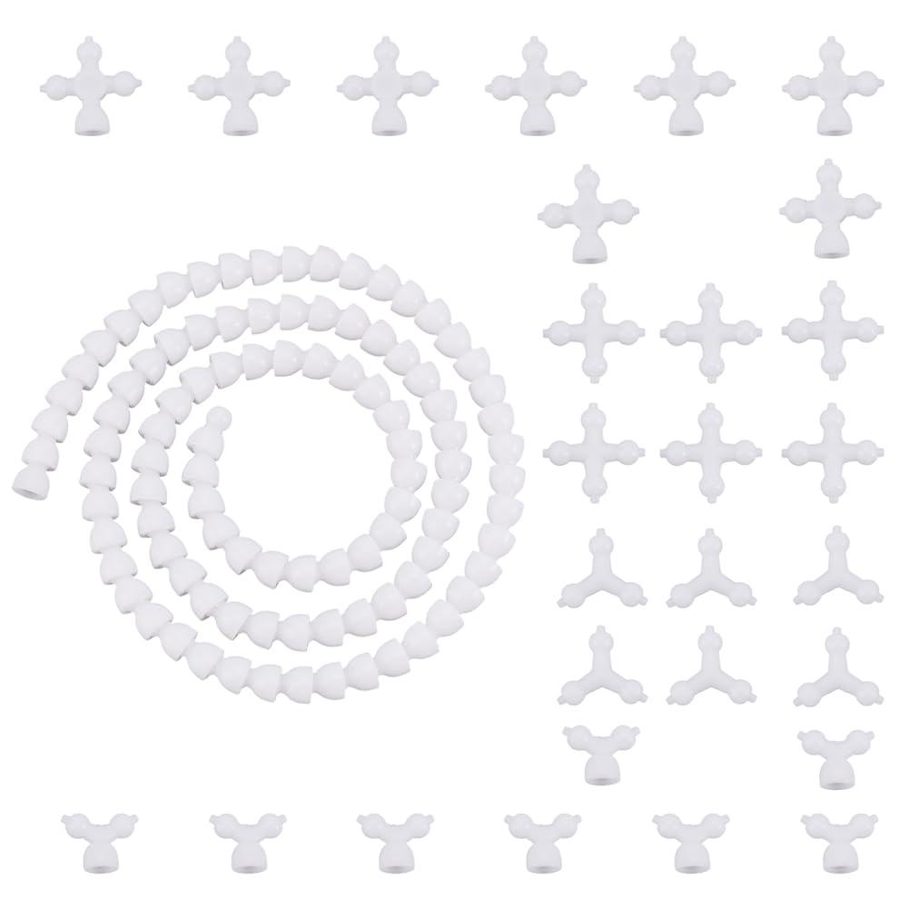 UNICRAFTALE 9 set Di Armatura Bambola Armatura Scheletro Mobile di 1 metri di Lungo 12mm con Connettori Petto 4Y e 4X Cornice Figura di Plastica per la Fabbricazione di Bambole