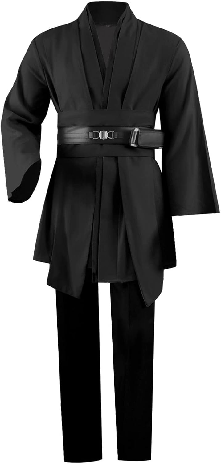 Adult Tunic Costume for Jedi Outfit Skywalker Halloween Cosplay Costume Hooded Robe Cloak Full Set Uniform - Image 4