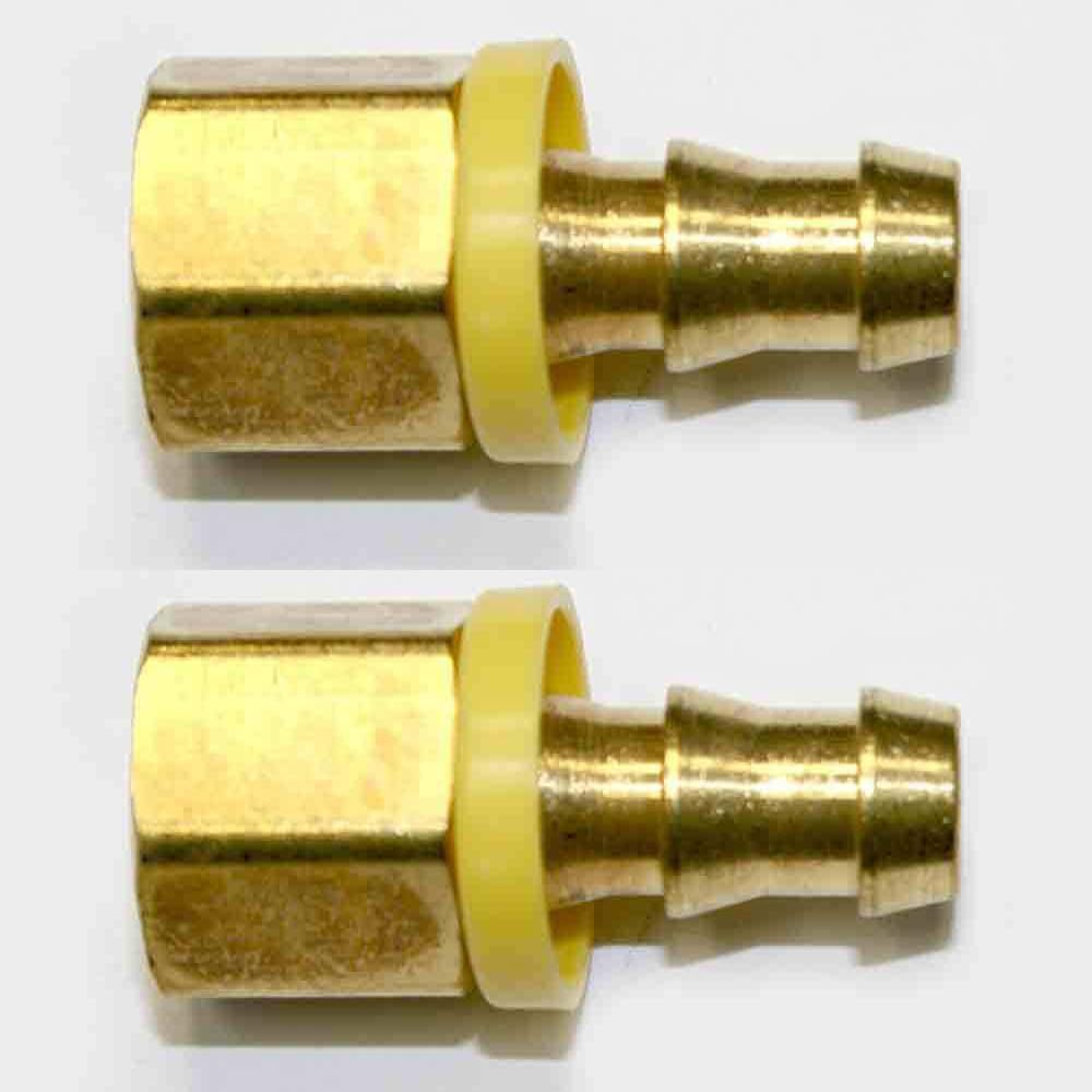 LEFITPA Replacement 2-Pack 38 Inch Push-Lock Barb x 38 Inch Female NPT End Easy Lock Brass Hose Fittings for Interstate Pneumatics FL066 Colombia