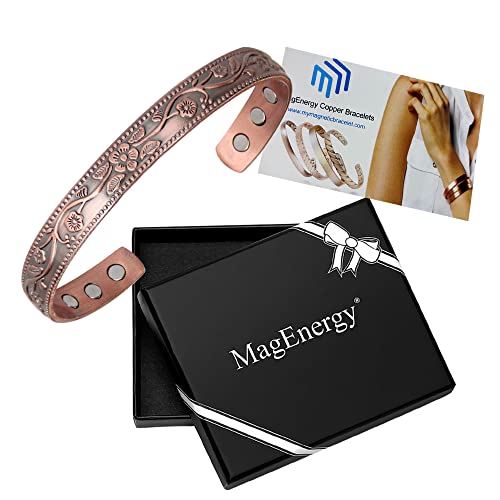Magnetic Copper Bracelet For Women 6.5 Inches Adjustable To Fit Most Wrist With Beatiful Box #TOP6