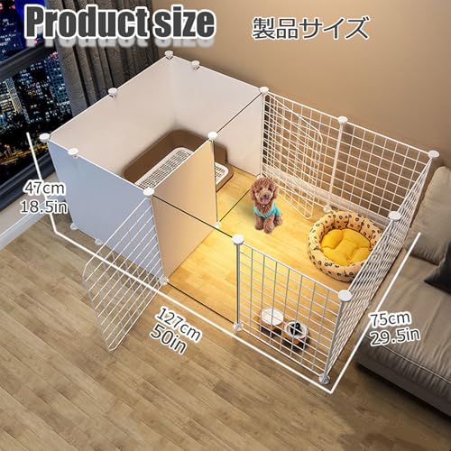 Parc d'exercice pour chiot pliable enclos modulable et robuste avec porte - 3