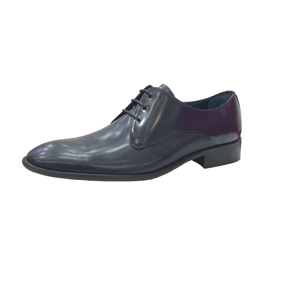 Zapatos Vestir Piel Azules - Cuero