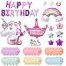 Unicornio Decoraciones Cumpleaños de Fiesta para Niños, Enormes 3D Globos de Unicornio...