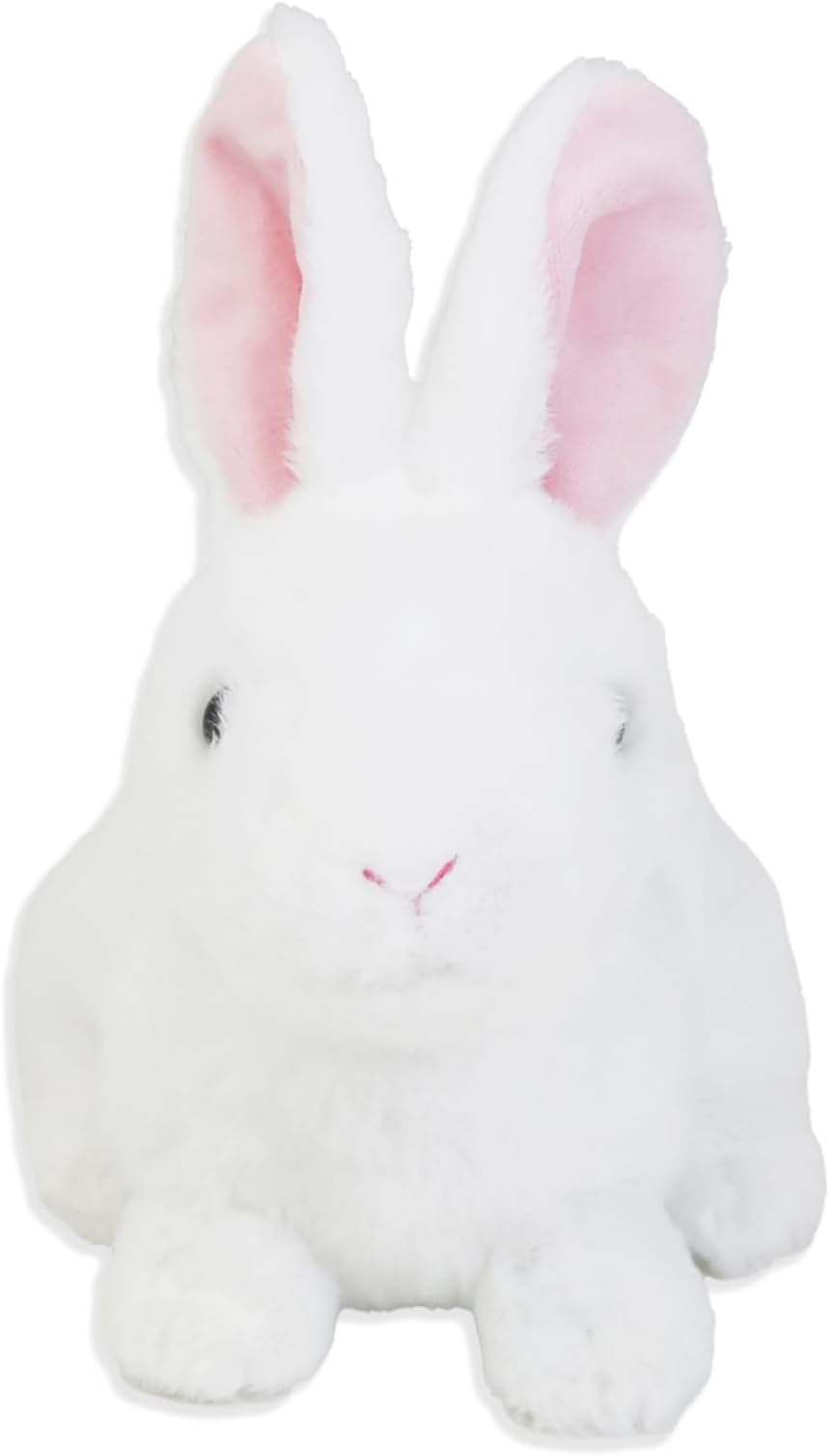 Eurowrap Plush White Bunny Soft Toy Cute Easter Rabbit Teddy for Children Spring Decoration Nursery Gift and Seasonal Display