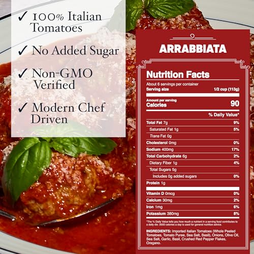 Image of Carbone Arrabbiata Spicy Marinara Pasta Sauce, Italian, 2 Pack (24oz) | Italian Tomato Sauce, Fresh & All-Natural Ingredients, Vegan, Non-GMO, Gluten Free, Low Carb, No Added Sugar or Preservatives