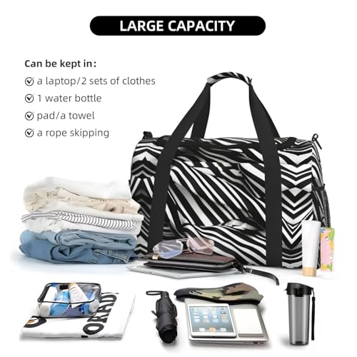 Sac de sport à rayures compact anti-encombrement taille unique