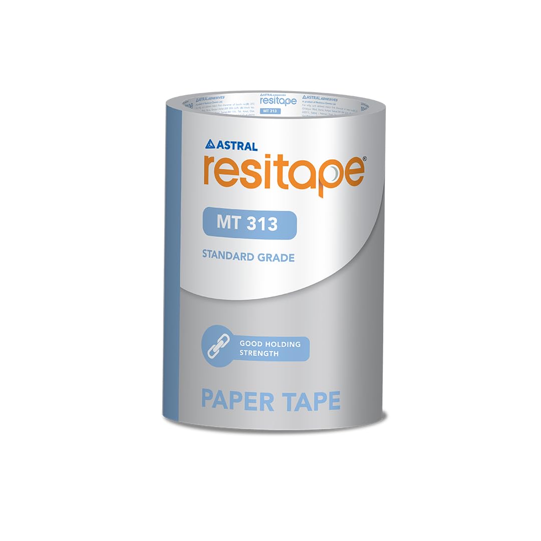 ASTRAL MT (313) 18 MM X 20 MTR X 8PCS, ECO-FRIENDLY, EASY-TEAR MASKING TAPE, LONG HOLDING TIME, RESIDUE-FREE REMOVAL, MULTI-SURFACE USE