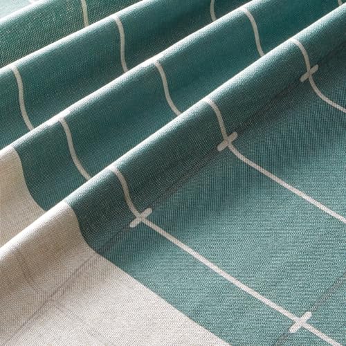 Image of Amazon Basics Tablecloth for Dining Table Cover, Microfiber Fabric Rectangle Tablecloth. 60x90 Inches 6 Seater (Teal Floral, 6 Seater)