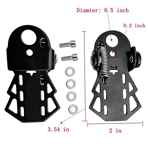 Bicycle Accessories Universal Steel Rear Seat Foldable Footrests Pedals, Black