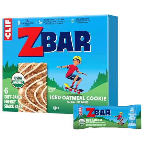 Zbar - Iced Oatmeal Cookie - Soft-Baked Energy Snack Bars - Non-GMO - 12g Whole Grains - USDA Organic Granola Bars (6 Pack)
