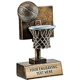 Crown Awards 5.25" Slam Dunk Basketball Trophies, Custom Engraved Basketball Trophy Award Prime