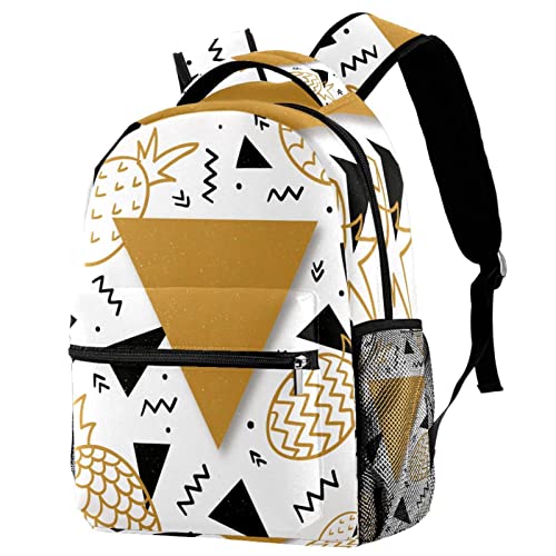 Sac à dos de voyage enfant avec motif ananas et porte-bouteille