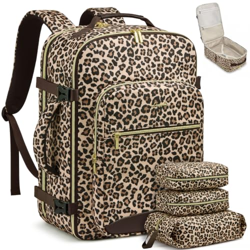 Image of LOVEVOOK 50L Travel Backpack Flight Approved Carry on Backpack,3 Packing Cubes,Waterproof Personal Item Travel Bag,TSA Carry on Luggage Suitcase Travel Essentials,Gifts for Women & Men,fits 18 inch Laptop