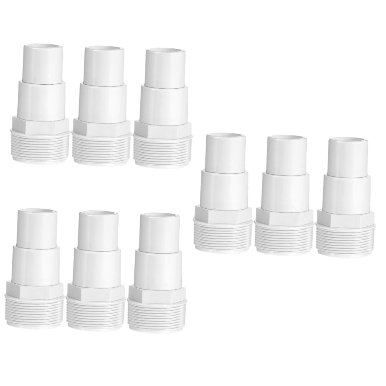 Sosoport 9pièces Adaptateur De Tuyau De Pompes De Piscine De Connecteurs Plastique Résistants pour Système De Filtration De Piscine Installation Facile Compatible avec Tuyaux