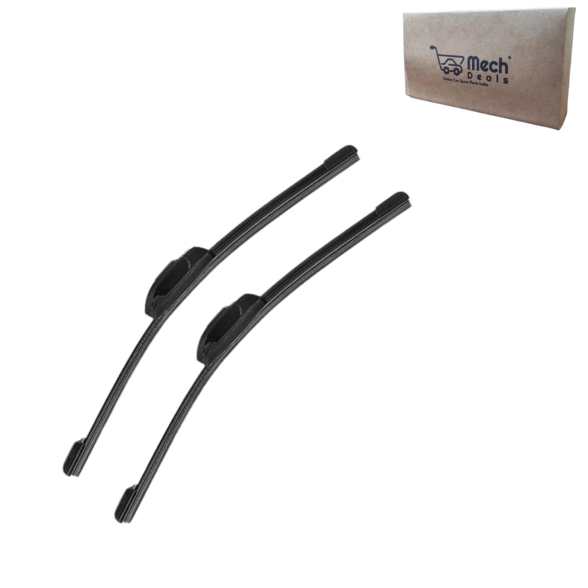 MECHDEALS Frameless wiper blades,Wipers for All car, Wiper set for Front Wind Shield Compatibility With Ciaz,S-cross,Vitara Brezza Set of 2PC Size(D-24,P-16)