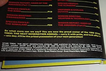 Hardcover Star Trek Annual 1992 Book