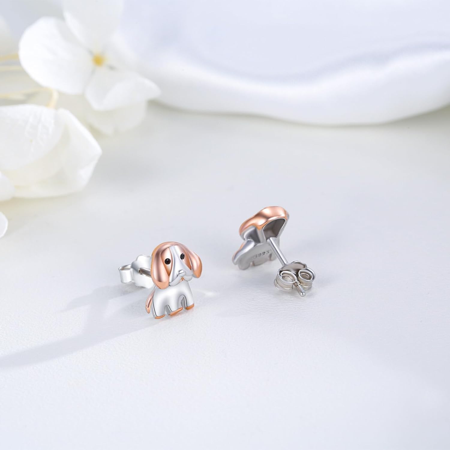 Midir&Etain Cute Animal Stud Earrings 925 Sterling Silver Dog/Ladybug/Paw Print/Horse Earrings Christmas Gifts Jewelry for Women Christmas Stocking Stuffers