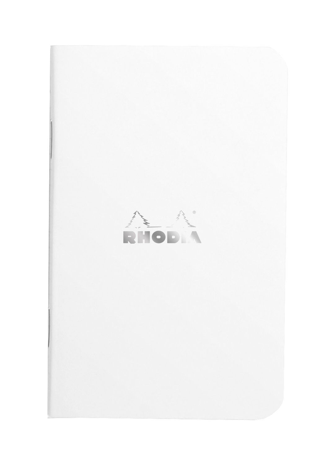 RHODIA 119151C - Carnet Piqué White - 7,​5 x 12 cm - Petits Carreaux - 48 pages - Papier Clairefontaine Blanc 80 g/​m² - Couverture en Carte Enduite Souple, Résistante et Imperméable - Classic