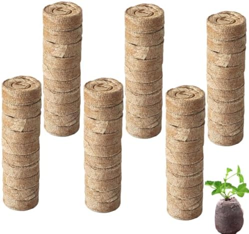 VOLINESSTI Peat Pellets 35mm 60 PCS, Seed Starter Peat, Compressed Seed Starting Pellets, Nutrient Block Potting Soil for Garden Planting, Flowers, Vegetables, Herbs