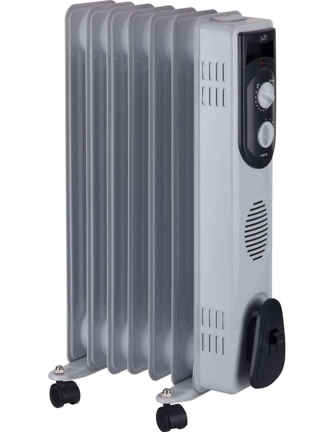 JATA R107 - Radiador de Aceite con 7 Módulos, 1500 W, 3 Potencias de Calor, Termostato Regulable, Ruedas Giratorias