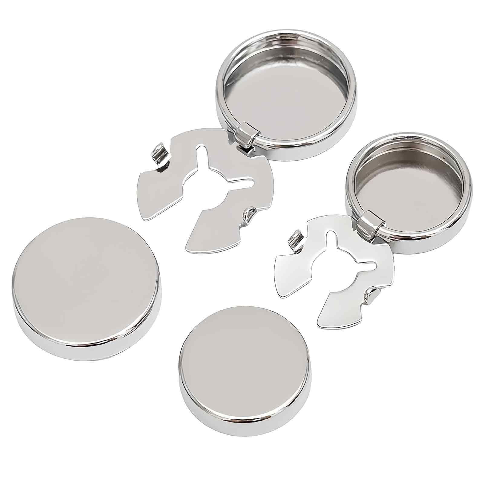 VURYAPI 2 Piezas Cubre Botones Gemelos tallados de para camisas de hombres, acero inoxidable para regalo de bodas, plata