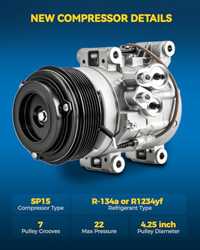 Image of PHILTOP NEW Air Conditioner AC Compressor with Clutch Replacement for Toyota Tacoma 2016-2023