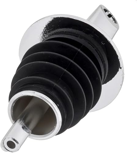 Miniatura 4 de Soro Essentials - Juego de 12 vertedores de botellas de plástico cromado, sin cuello, para botellas de alcohol a prueba de fugas, sin goteo ni