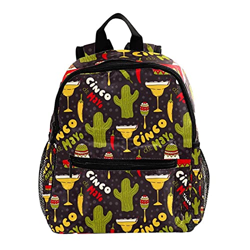 Sac à dos Cinco de Mayo pour enfants : mini cartable tendance motif plantes école et voyage
