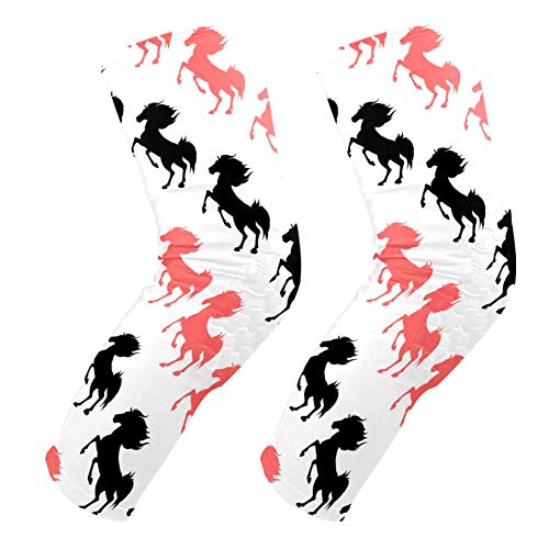 Genouillères rembourrées homme femme protection genou motif chevaux rose noir