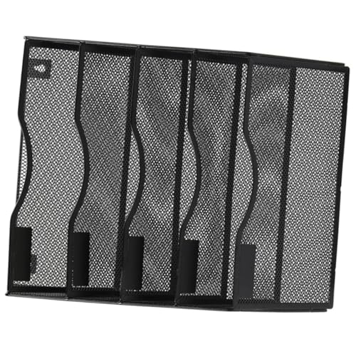 Uonlytech 壁掛け属ファイルラック対応多機能書類収納ホルダーオフィス用類整理ラックブラック