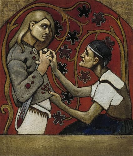 Lienzo il Fratricidio de Akseli Gallen Kallela impresión artística de 60x90cm
