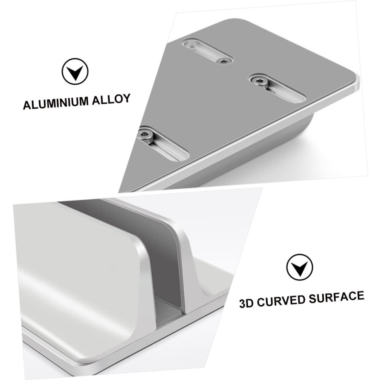 1pezzi Supporto Laptop Verticale Regolabile Di Porta Notebook Salvaspazio Design Elegante e Antigraffio Per Casa e Ufficio