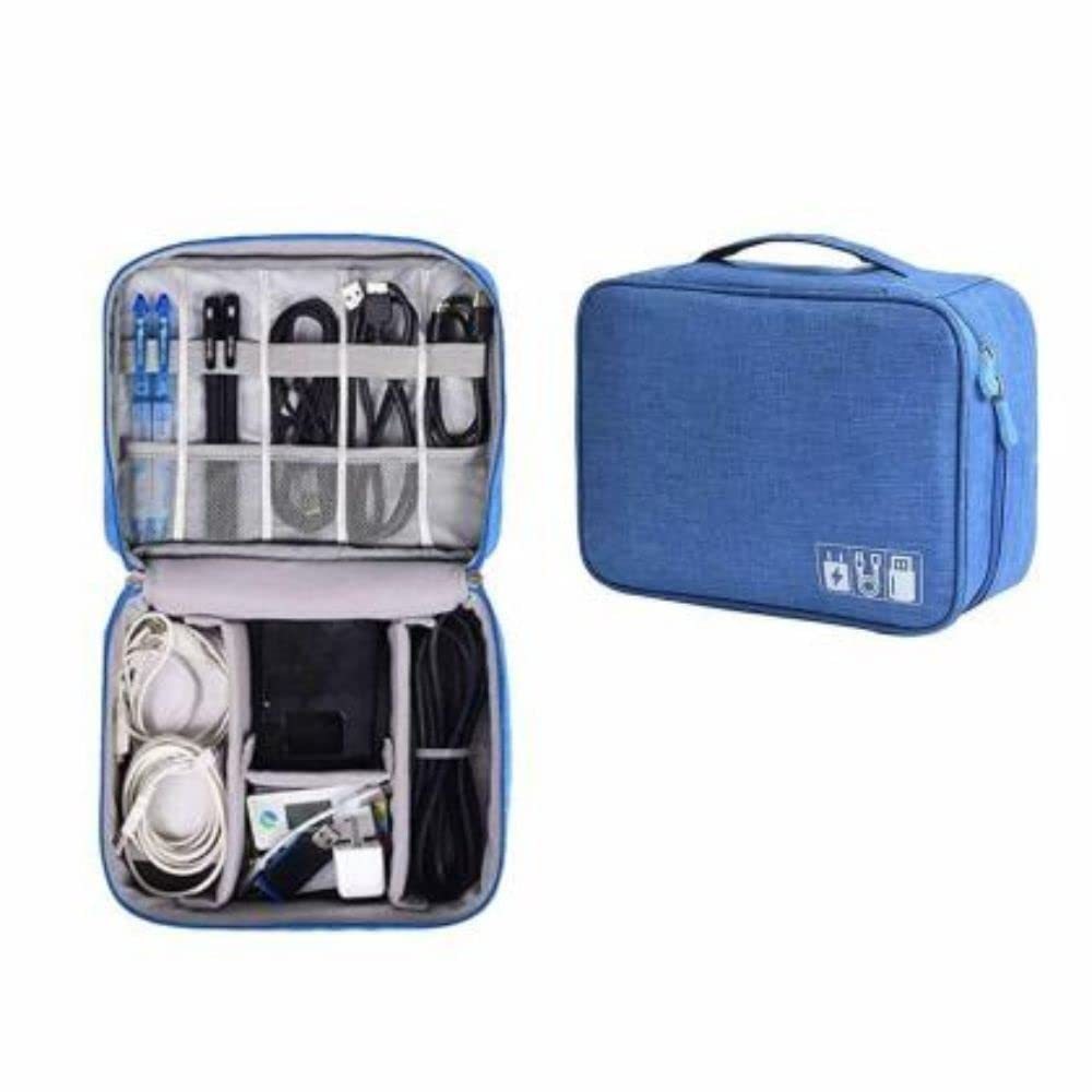 Karomouj KMA542 Travel Electronics Accessories Bag Waterproof Cable Organizer Bag with 3 Removable Dividers Padded Gadget Carrying Case for Cables,Chargers,Adapters (Multicolor, Pack of 1) (B0C3HH5N1S) Amazon Price History, Amazon Price Tracker