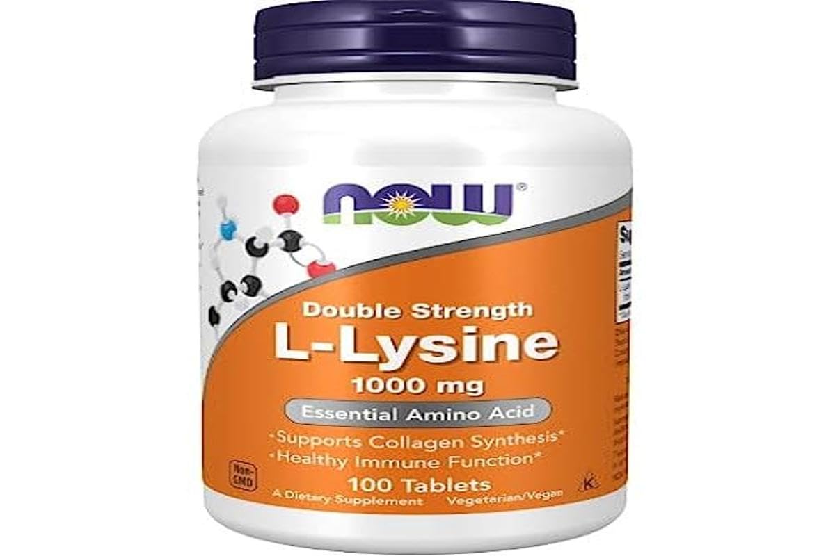 Now Foods, L-Lysine, Doppelte Stärke, 1.000 mg, 100 vegane Tabletten, Aminosäure