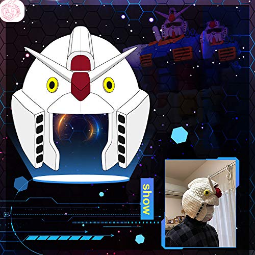 Anime Gundam Costume Helmet Mobile Suit Armor Cosplay Knitted Hats Knit Cap Winter