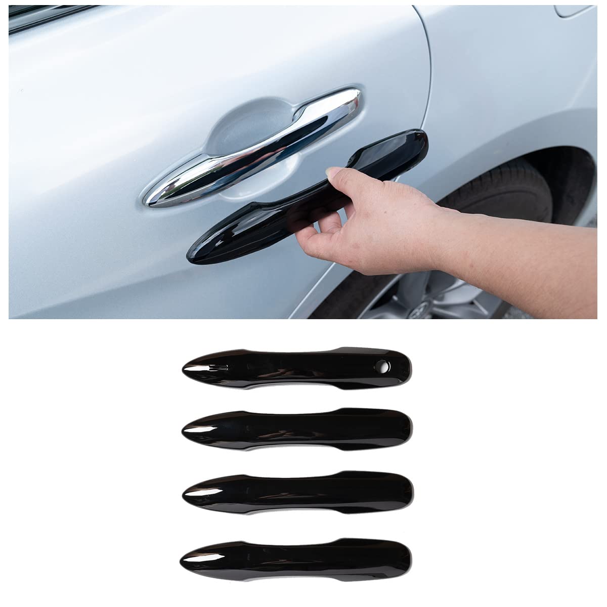 Amazon.co.jp: トヨタハリアー 80系 専用 外装 ドア ハンドル カバー