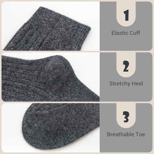 MissShorthair 100% Pure Premium Cashmere Bed Socks Cozy and Warm Luxury Socks for Women & Men Comfort for Cold Nights3