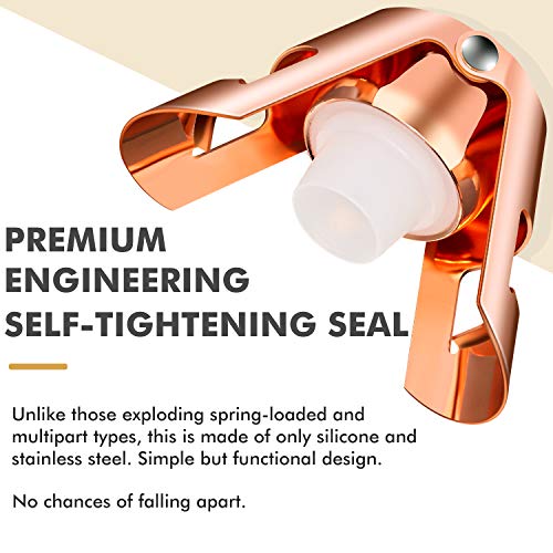 image for HYZ Champagne Stoppers - Stainless Steel Sparkling Wine Bottle Stopper