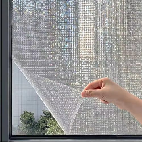 Avoid Film Fenetre Mosaïque – Film Fenetre Anti Regard Statique – Inclus Spatule, Cutter &...
