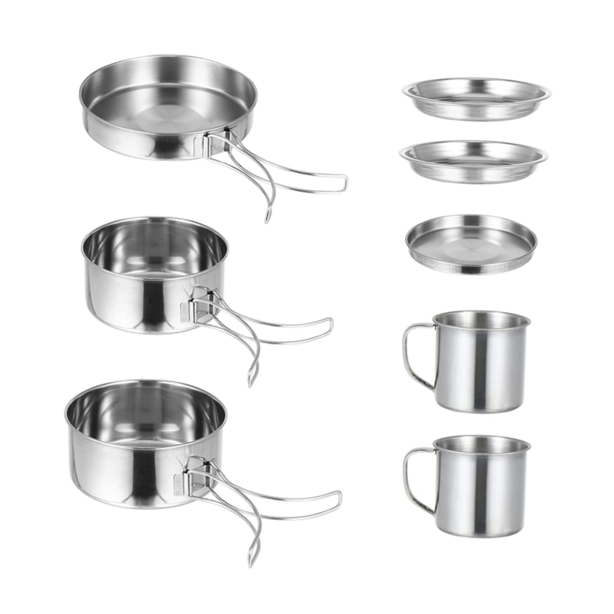 GANAZONO 1set Picnic Cookware Camping Utensils for People Folding Design for Hiking BBQ and Outdoor Cooking Activities