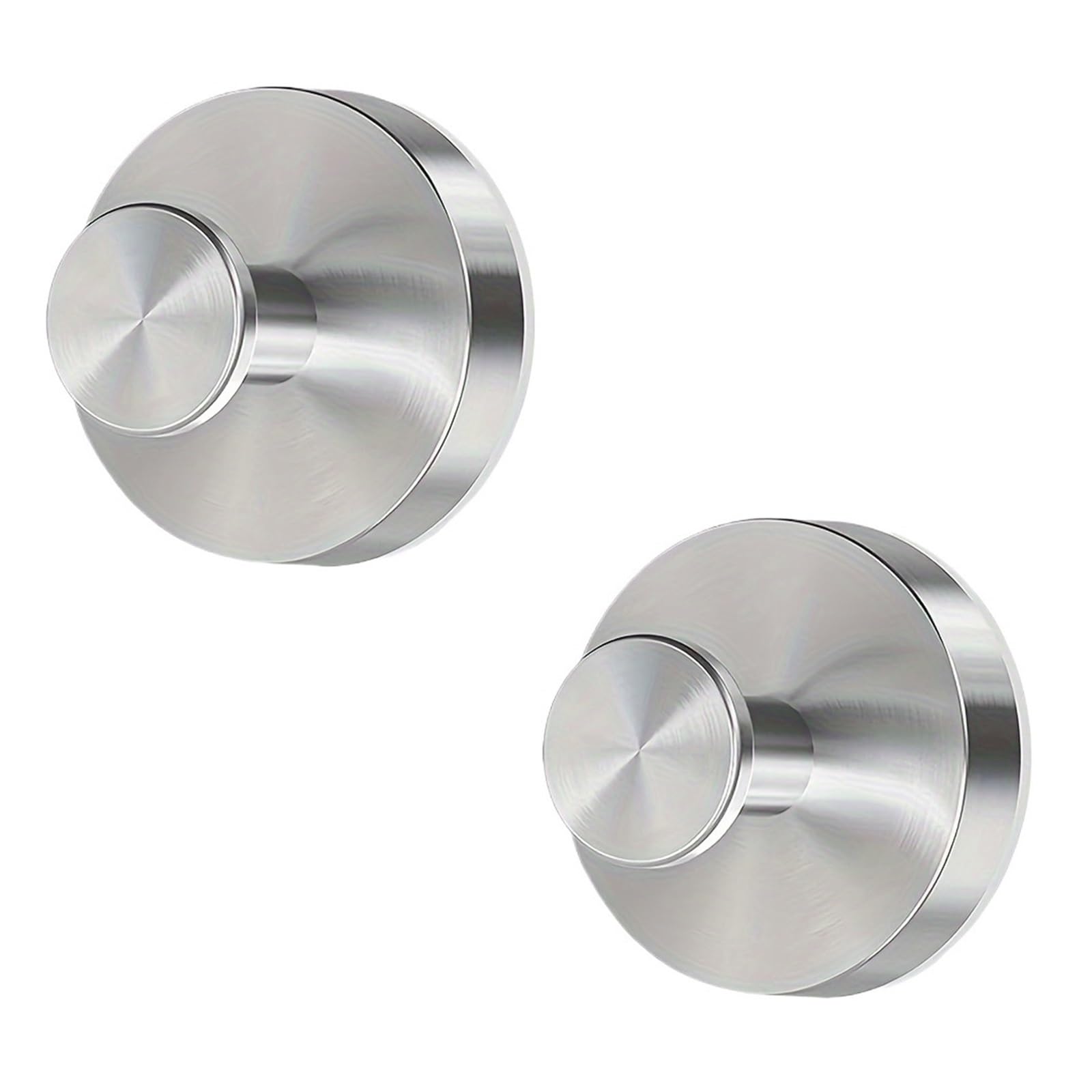 YUSUZH 6pcs Reusable Stainless Steel Suction Cup Hook Waterproof Wall Mount Hooks Punch-Free Kitchen Bathroom Hanger Towel Clothes for Bathroom & Kitchen(Silver)