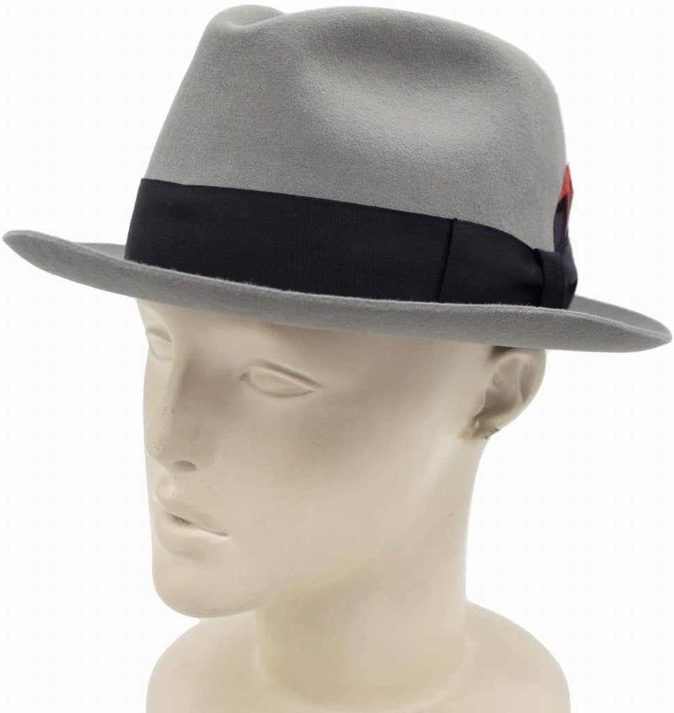 ノックス KNOX 中折れハット グレー 兎毛 メンズ 父の日 ギフト 紳士 レディース 母の日 ギフト 婦人 帽子 秋冬 KMC3