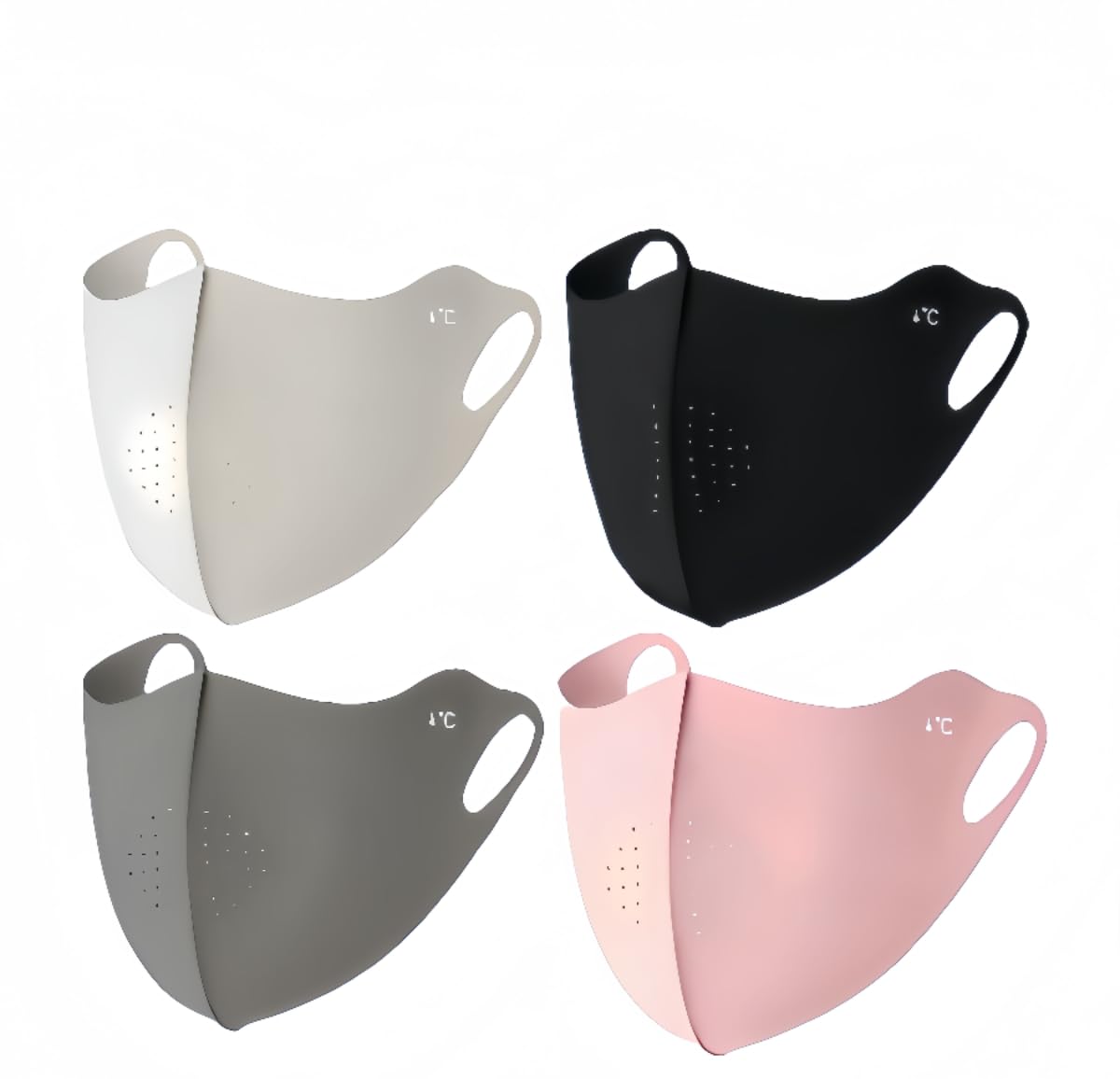 Maschera di protezione solare UV 4 pezzi, maschera di protezione solare, maschera di seta di ghiaccio, maschera per bicicletta, utilizzata per equitazione all'aperto sport, calda estate
